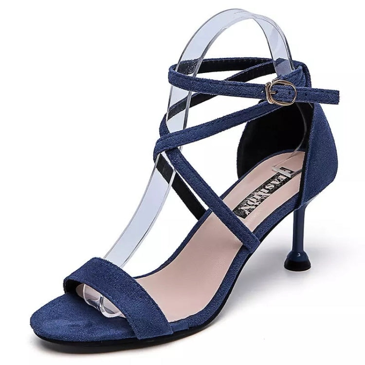 Fashion Suede Stiletto High Heel Open Toe Sandals for Women