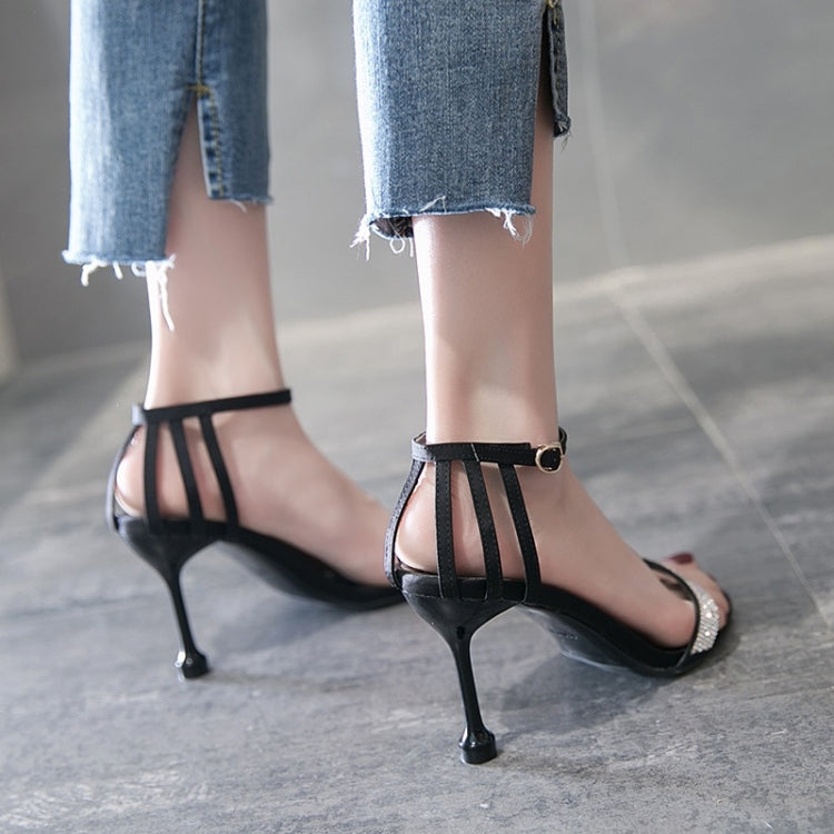 Fashion Stiletto High Heel Rhinestone Open Toe Sandals for Women