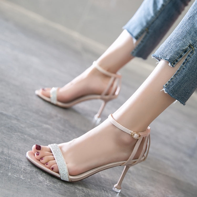 Fashion Stiletto High Heel Rhinestone Open Toe Sandals for Women