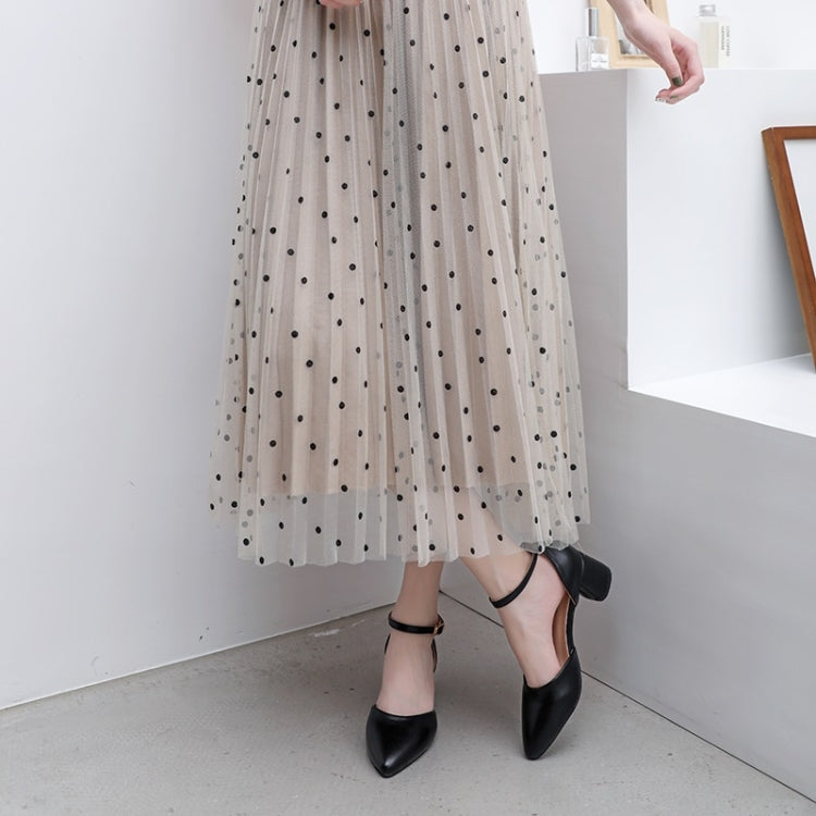 Simple Solid Color Thick Bottom Pointed Head Fashion Shoes for Women