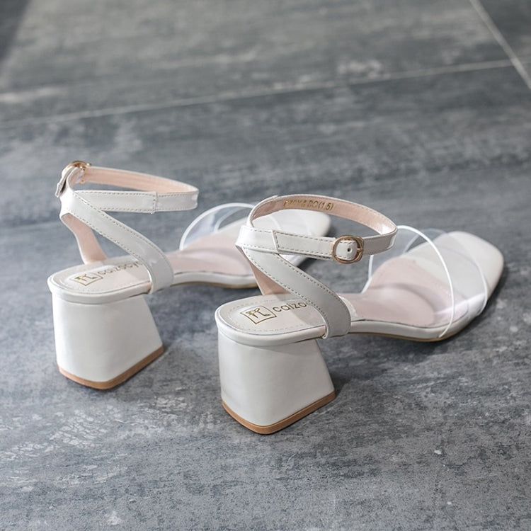 Fashion Simple Thick Bottom Open Toe PU Sandals for Women