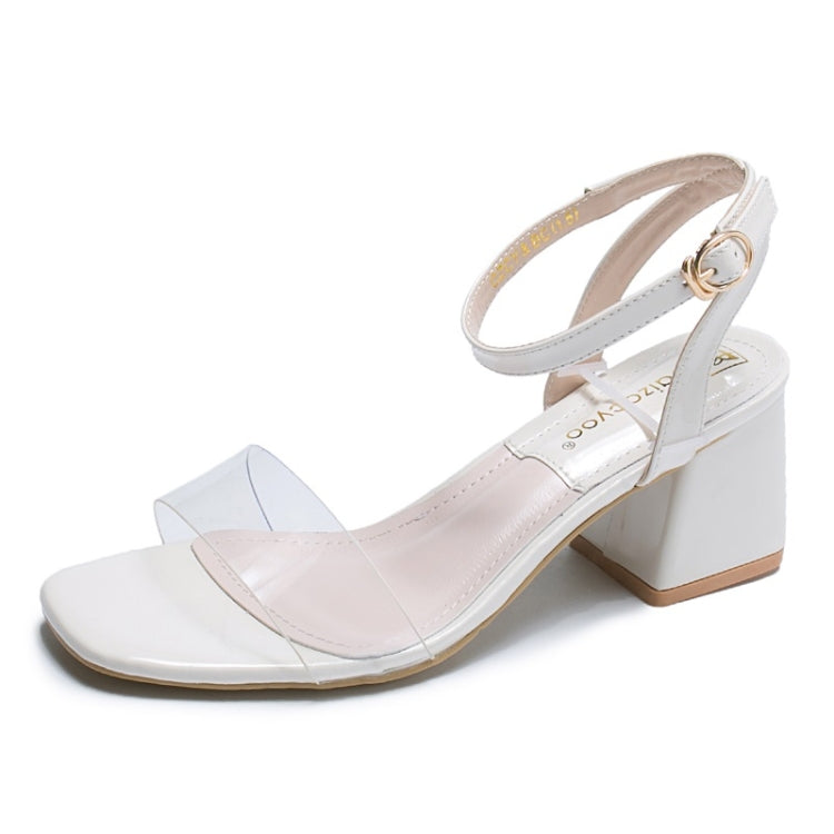Fashion Simple Thick Bottom Open Toe PU Sandals for Women