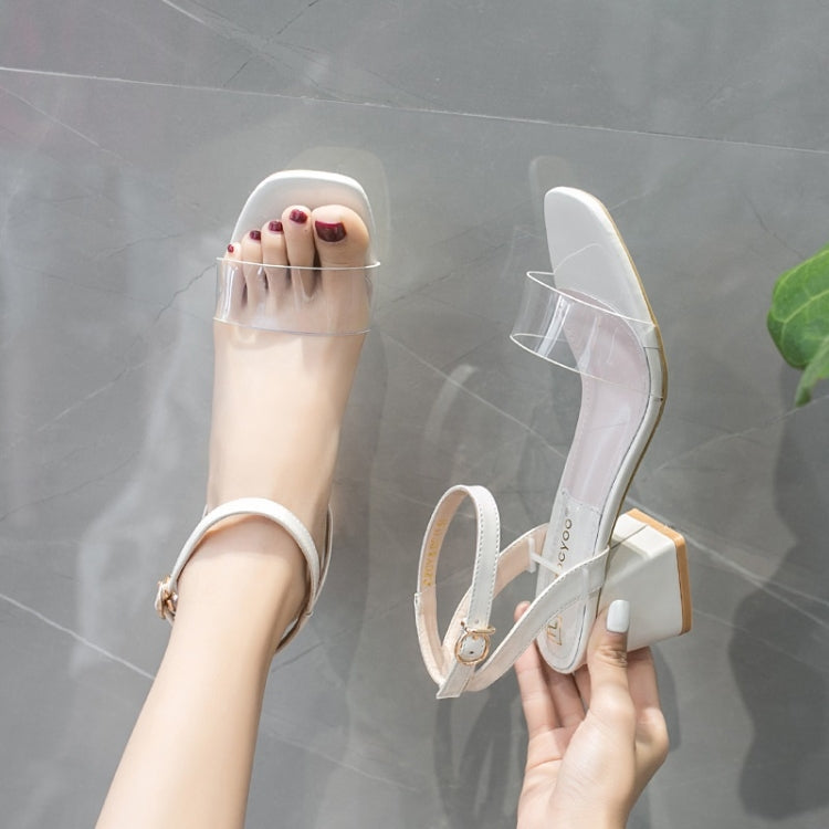 Fashion Simple Thick Bottom Open Toe PU Sandals for Women