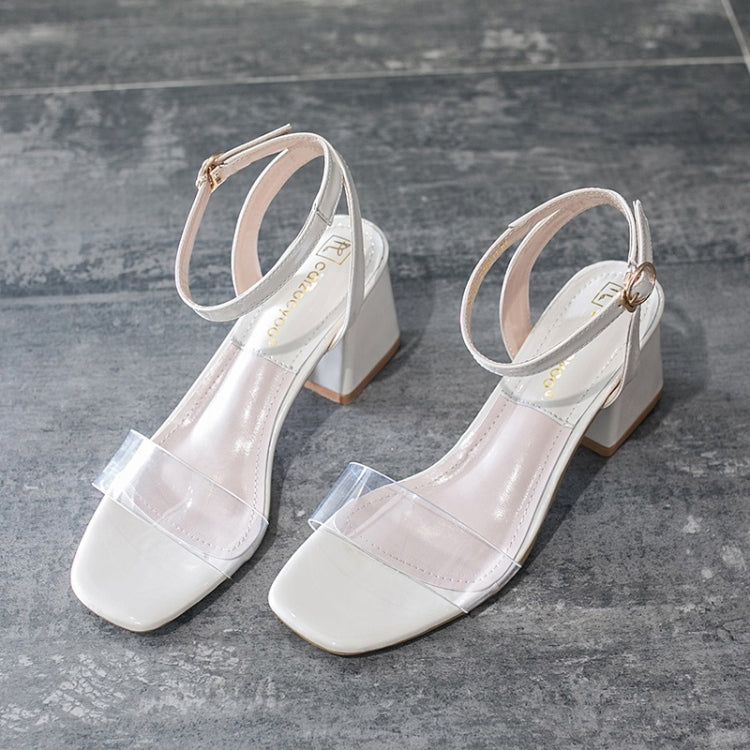 Fashion Simple Thick Bottom Open Toe PU Sandals for Women