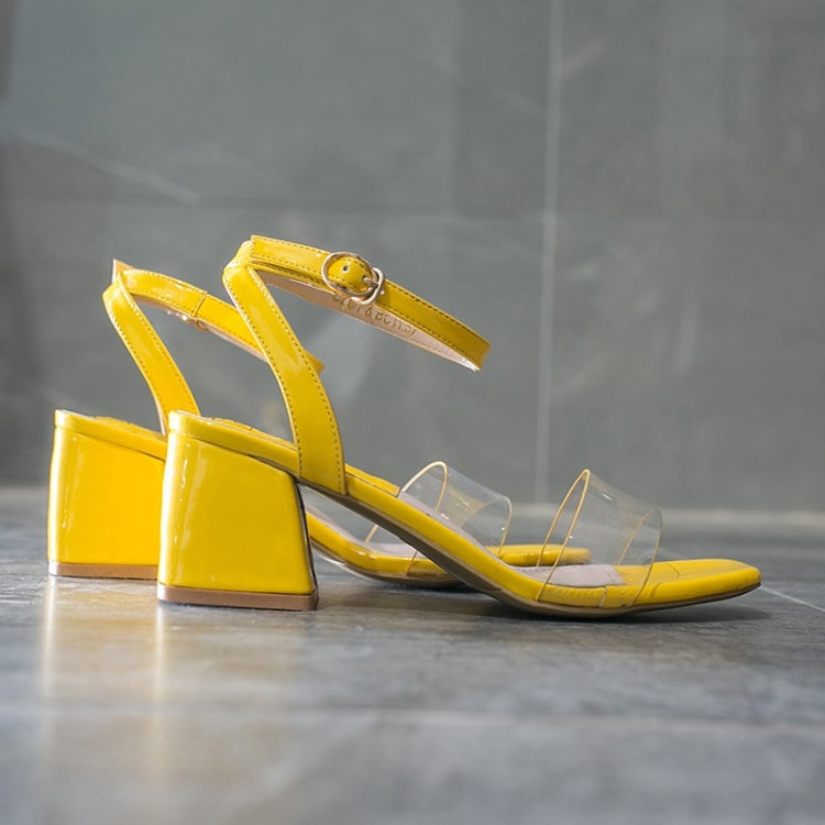 Fashion Simple Thick Bottom Open Toe PU Sandals for Women