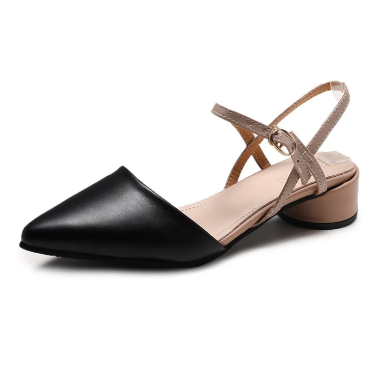 Fashion Thick Bottom Pointed Head PU Sandals for Women