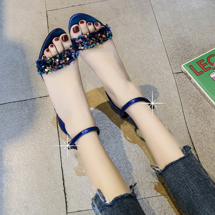 Fashion Sequined Stiletto Open Toe Sandals for Women