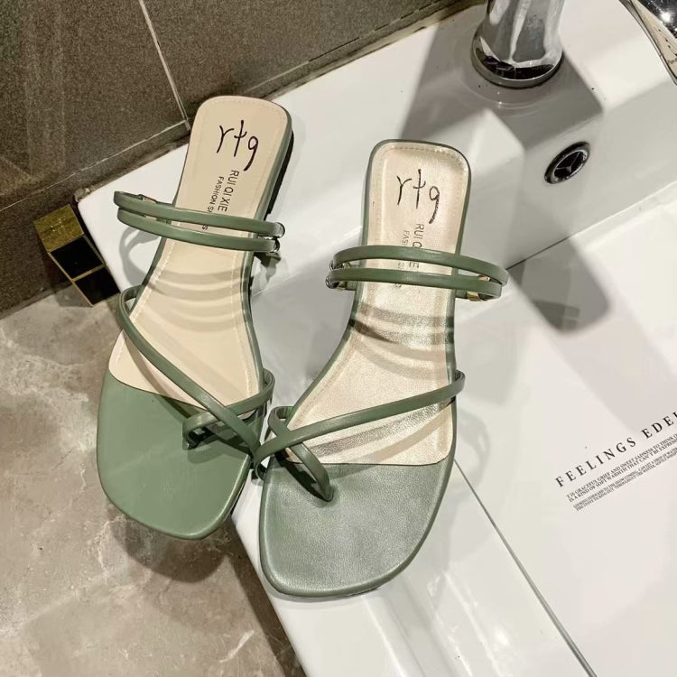 Simple Wild Flat Bottom Two-wear Open Toe Sandals for Women