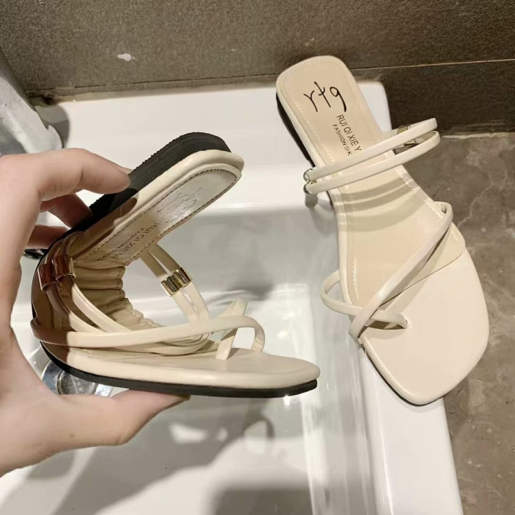 Simple Wild Flat Bottom Two-wear Open Toe Sandals for Women