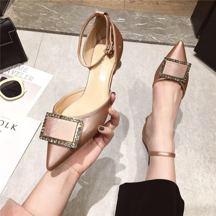 Thin Heel Pointed Head Rhinestone Fashion Sandals for Women