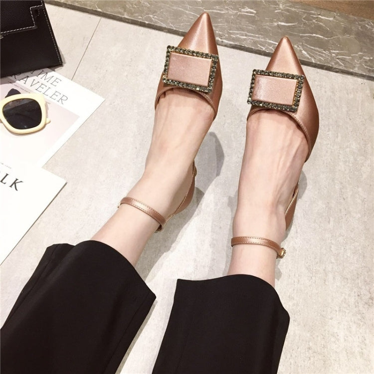 Thin Heel Pointed Head Rhinestone Fashion Sandals for Women