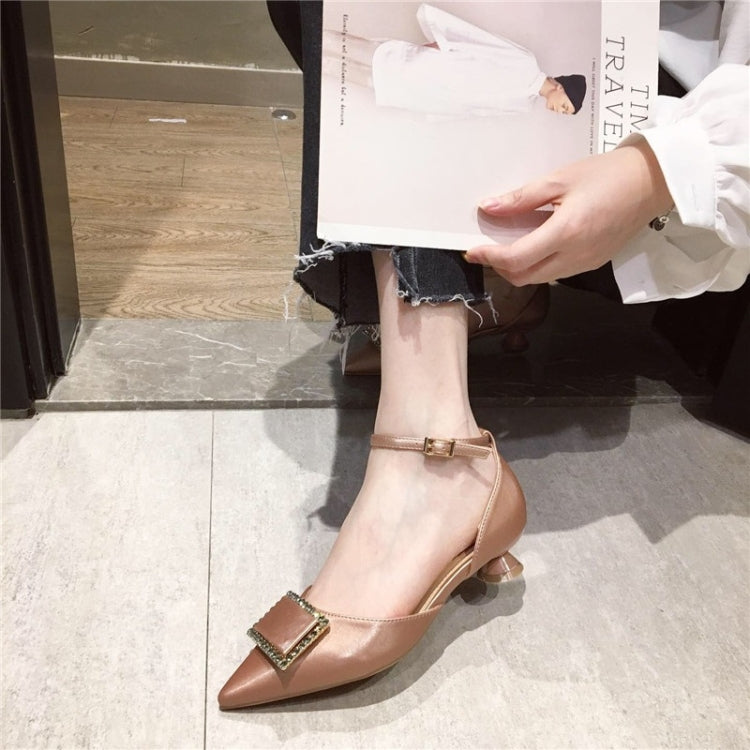 Thin Heel Pointed Head Rhinestone Fashion Sandals for Women