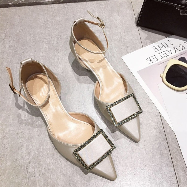 Thin Heel Pointed Head Rhinestone Fashion Sandals for Women