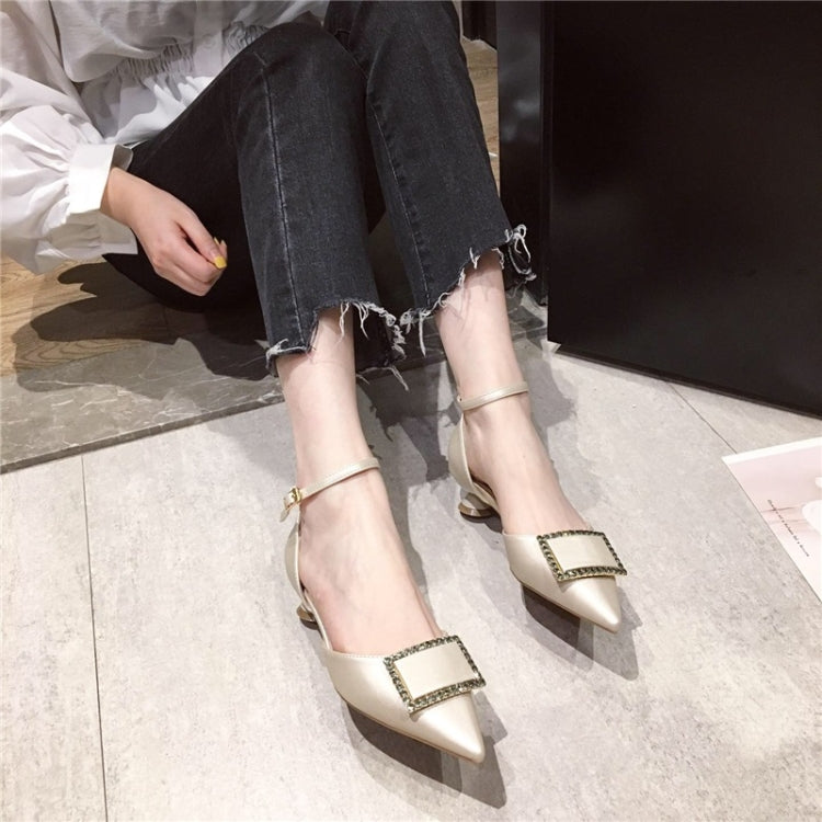 Thin Heel Pointed Head Rhinestone Fashion Sandals for Women