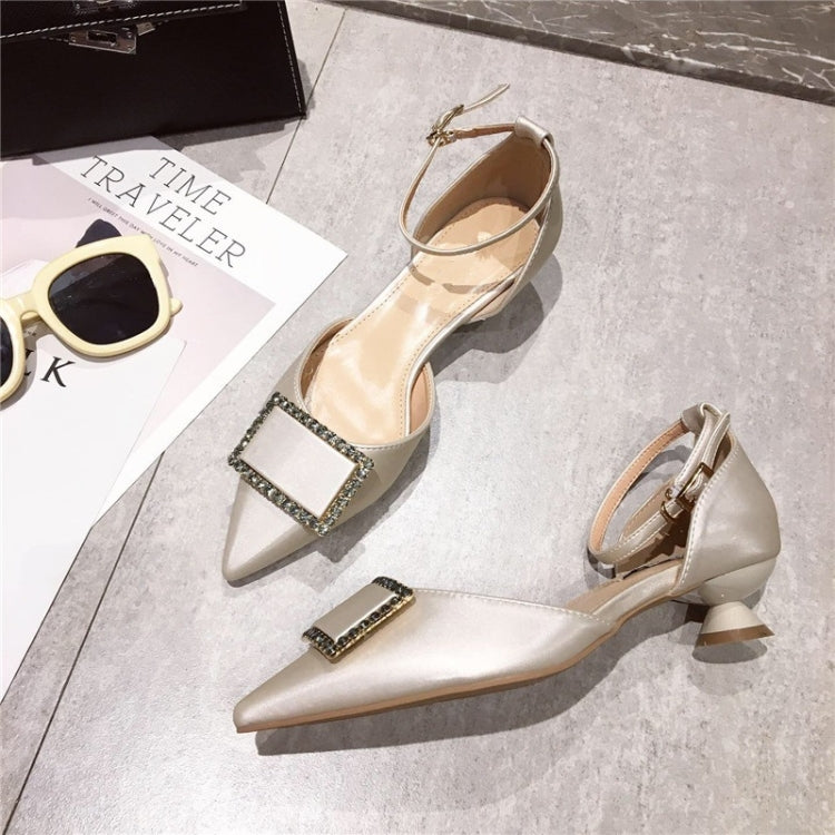 Thin Heel Pointed Head Rhinestone Fashion Sandals for Women