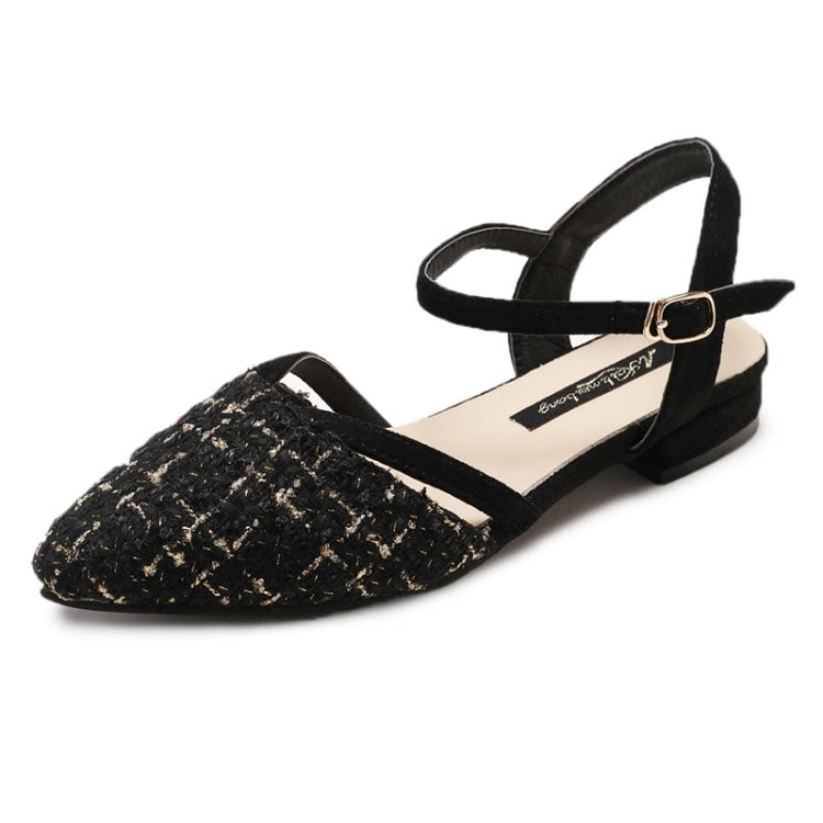 Grid Texture Pointed Fashion Wild Sandals for Women