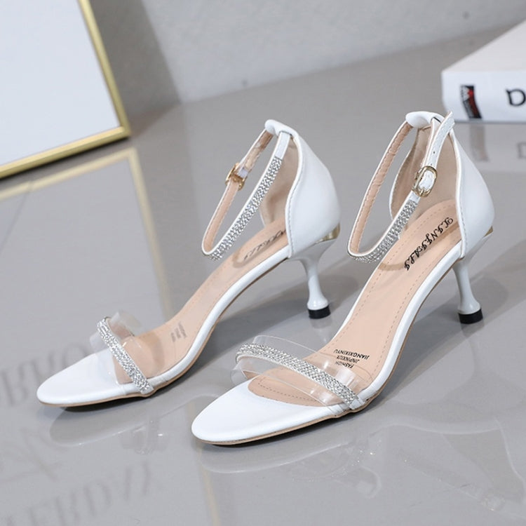 Stiletto High Heel Rhinestone Open Toe Sandals for Women