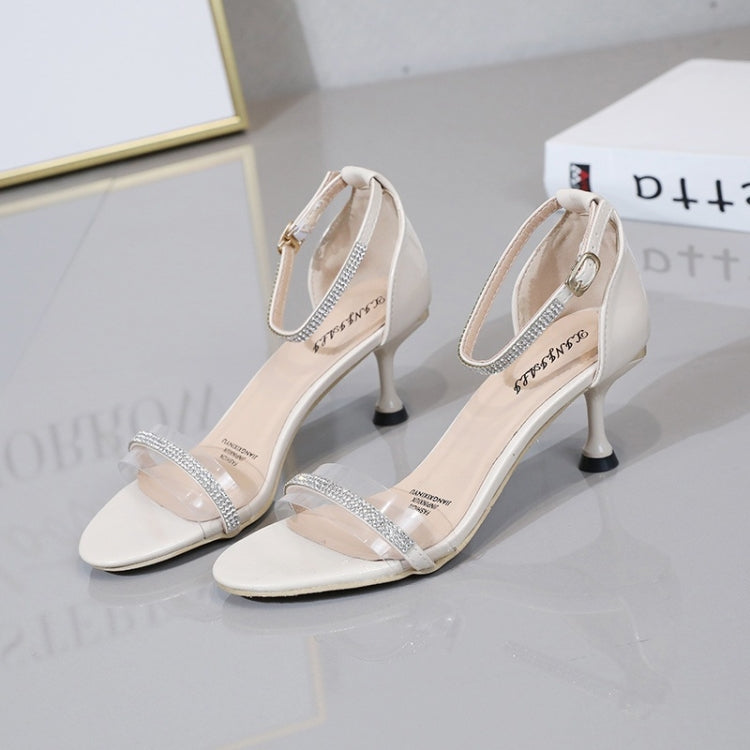 Stiletto High Heel Rhinestone Open Toe Sandals for Women