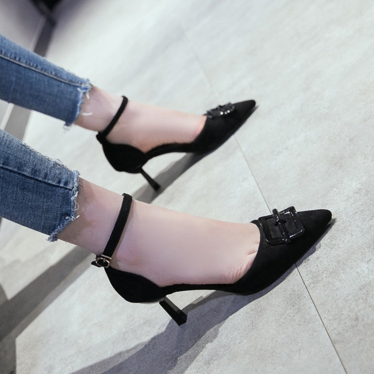 Thin Heel Pointed Head Suede High Heels for Women