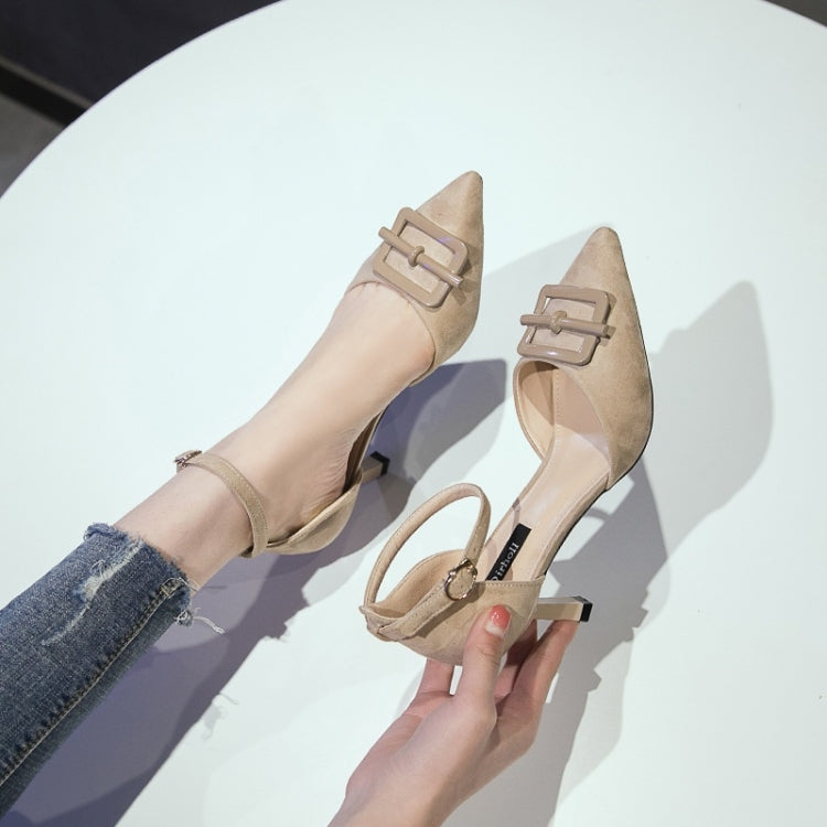 Thin Heel Pointed Head Suede High Heels for Women