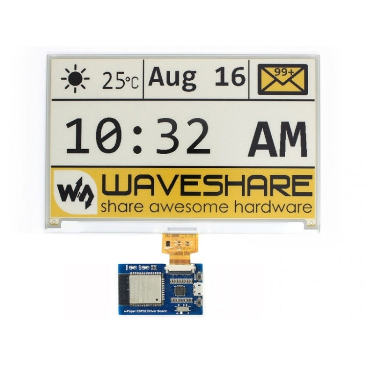 Waveshare Universal e-Paper Raw Panel Driver Board, ESP32 WiFi / Bluetooth Wireless