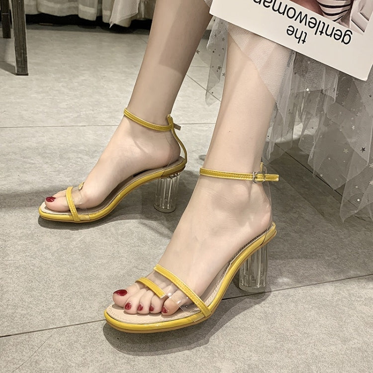 Simple Wild Transparent Thick Bottom Open Toe Sandals for Women