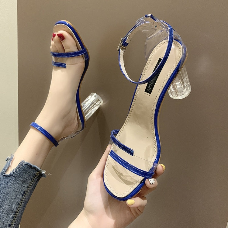 Simple Wild Transparent Thick Bottom Open Toe Sandals for Women