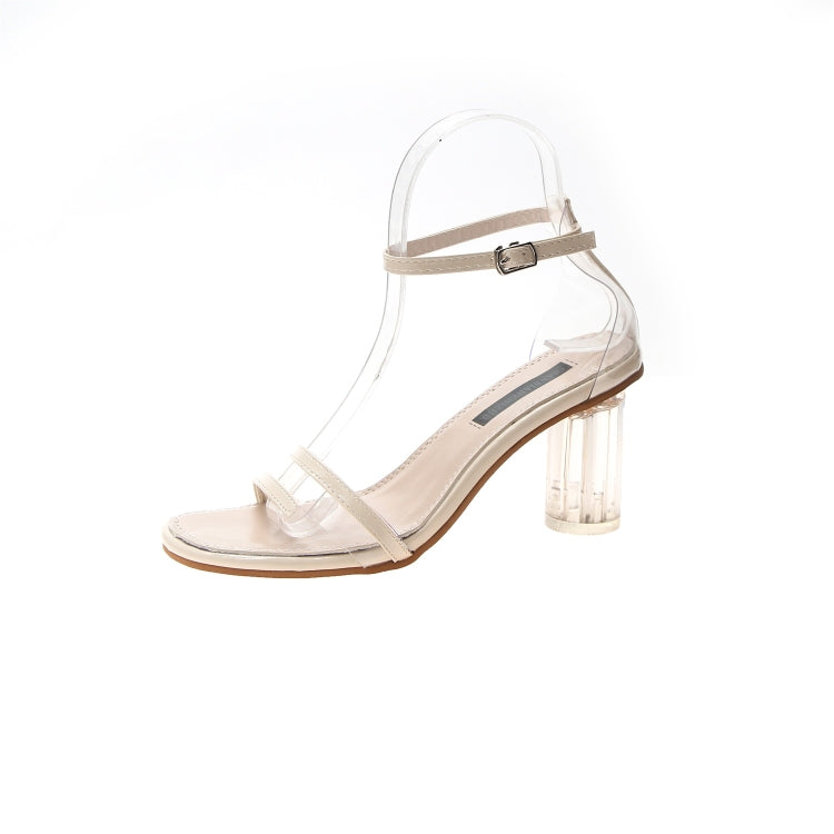 Simple Wild Transparent Thick Bottom Open Toe Sandals for Women