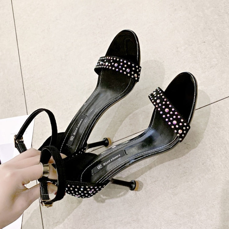 Stiletto High-heeled Rhinestone Ethnic Style Sandals for Women