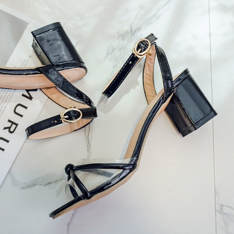 Simple Wild Thick High Heel Fish Mouth Sandals for Women