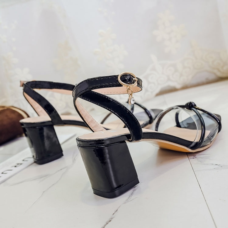 Simple Wild Thick High Heel Fish Mouth Sandals for Women