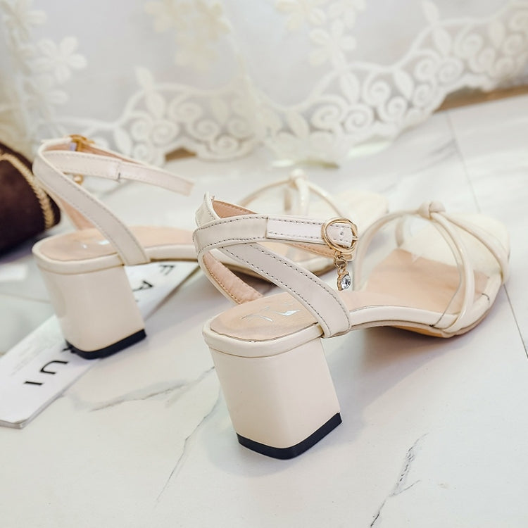 Simple Wild Thick High Heel Fish Mouth Sandals for Women