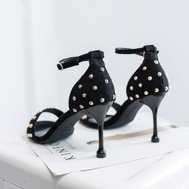 Fashion Stiletto High Heel Open Toe Studded Sandals for Women