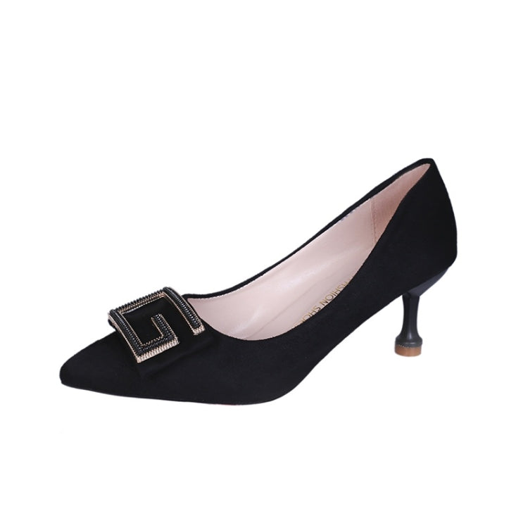 Suede Stiletto Heel Pointed Head Shoes for Women