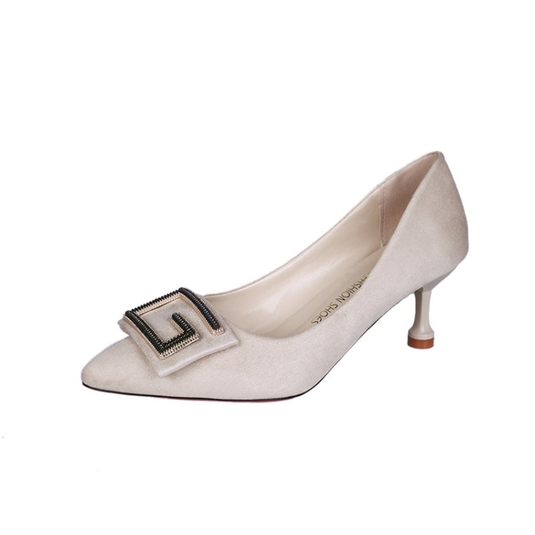 Suede Stiletto Heel Pointed Head Shoes for Women