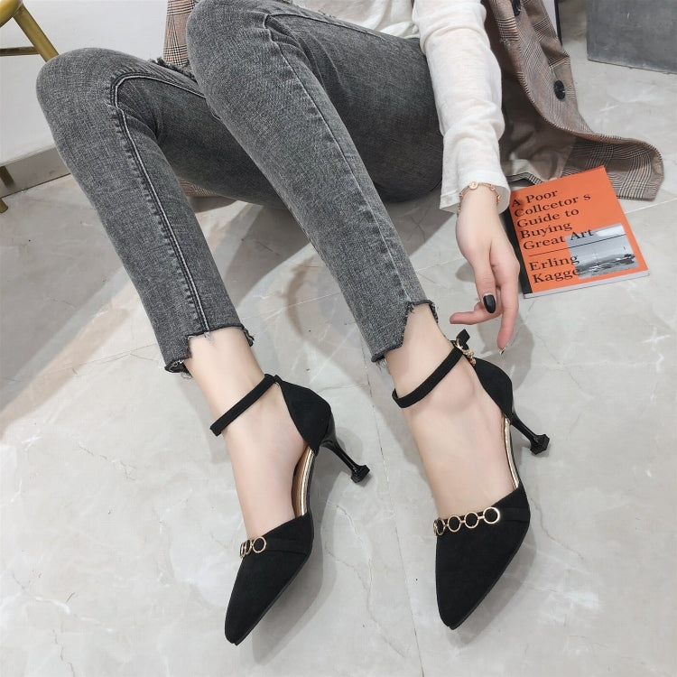 Thin Heel Pointed Head Suede High Heels for Women