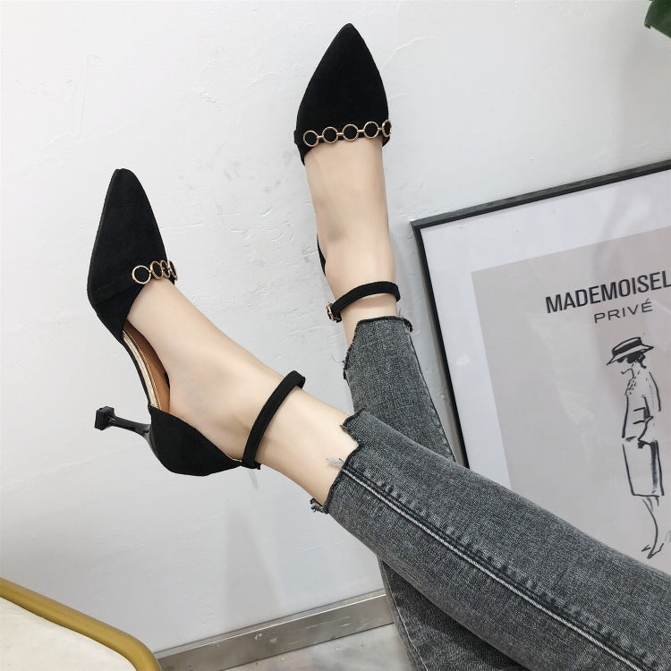 Thin Heel Pointed Head Suede High Heels for Women