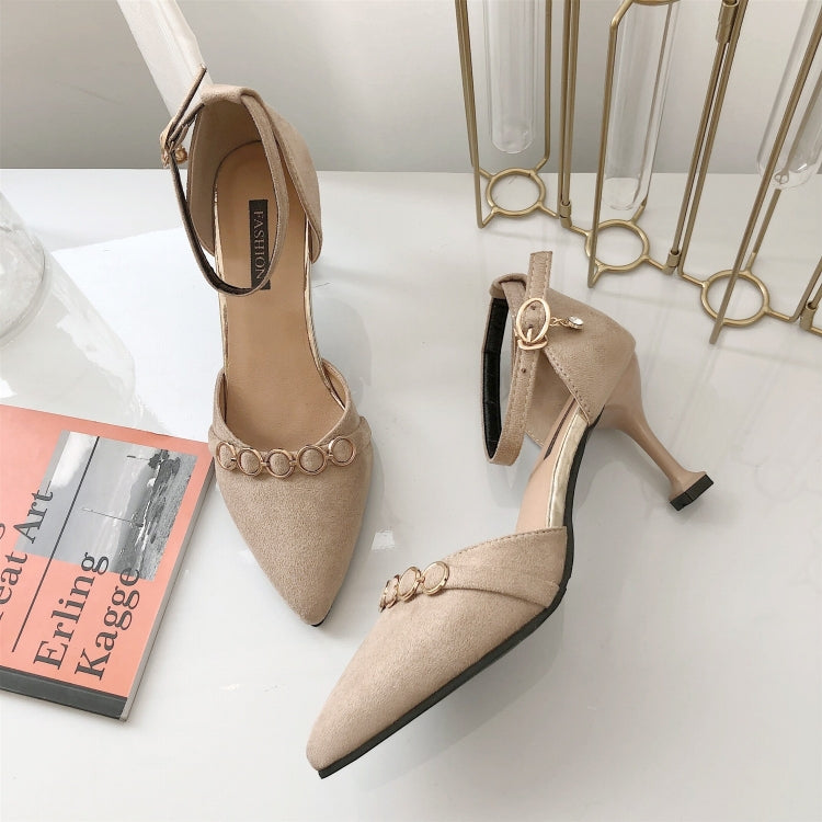 Thin Heel Pointed Head Suede High Heels for Women