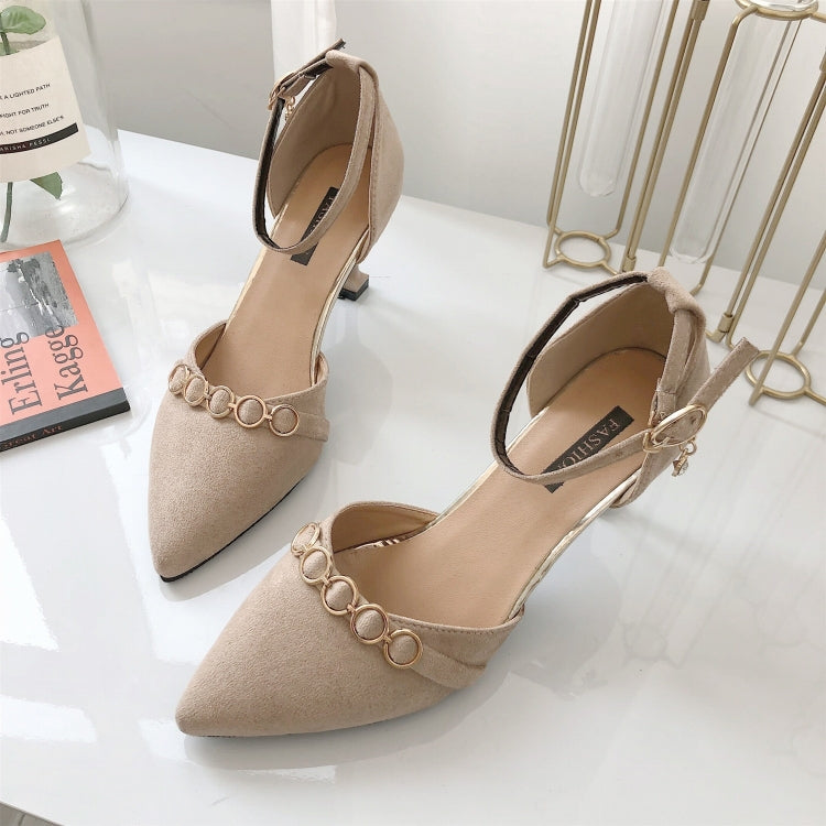 Thin Heel Pointed Head Suede High Heels for Women