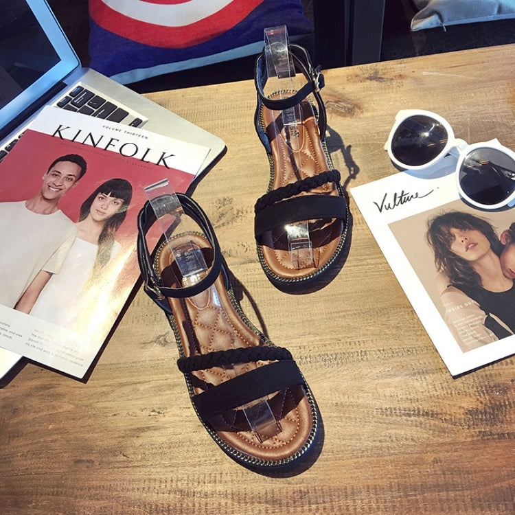 Suede Flat Bottom Twist Sandals for Women