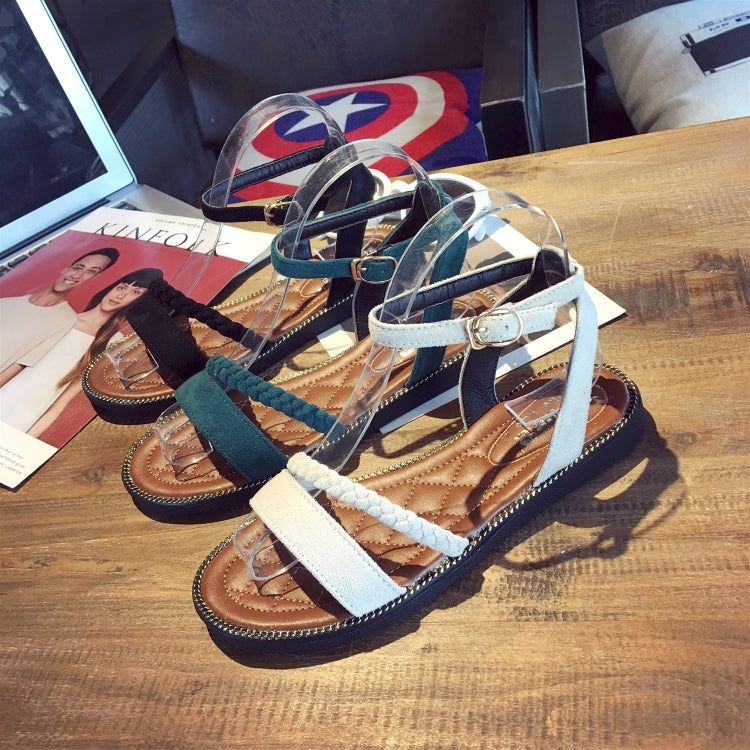Suede Flat Bottom Twist Sandals for Women