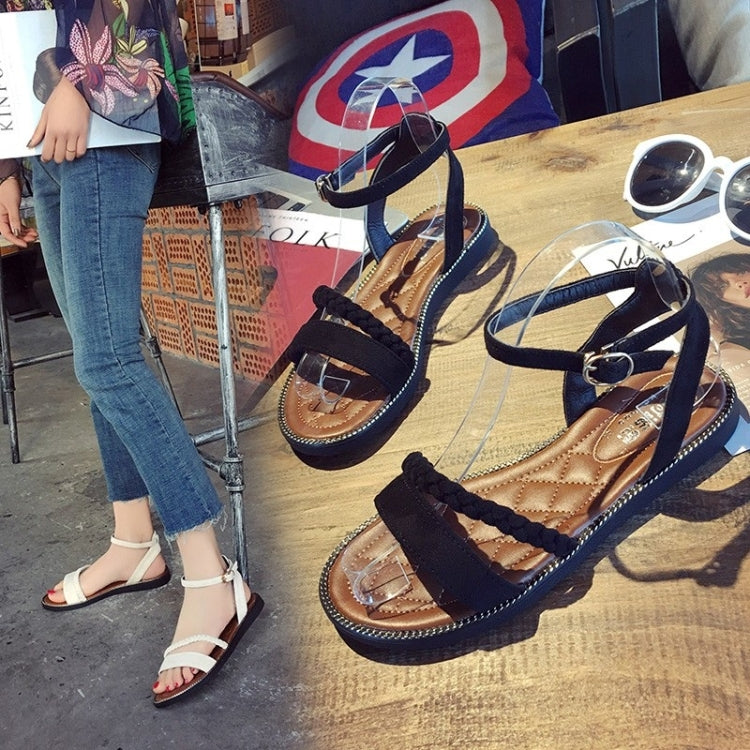 Suede Flat Bottom Twist Sandals for Women