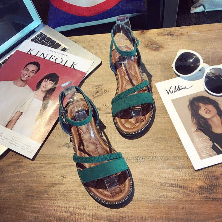 Suede Flat Bottom Twist Sandals for Women