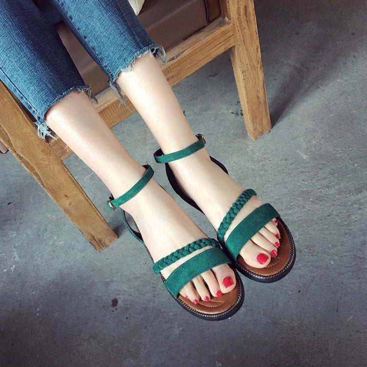 Suede Flat Bottom Twist Sandals for Women