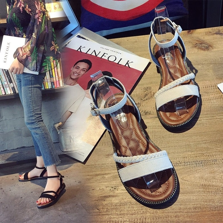 Suede Flat Bottom Twist Sandals for Women