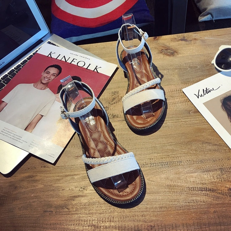 Suede Flat Bottom Twist Sandals for Women