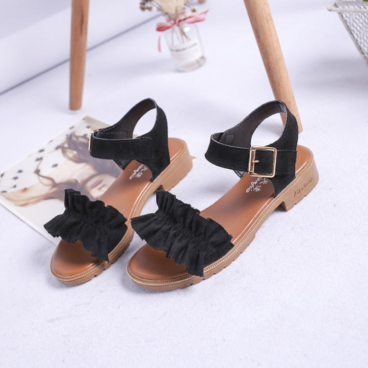 Low Heel Thick Flaped Suede Sandals for Women