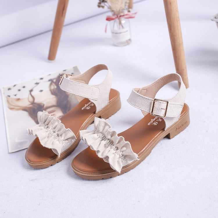 Low Heel Thick Flaped Suede Sandals for Women
