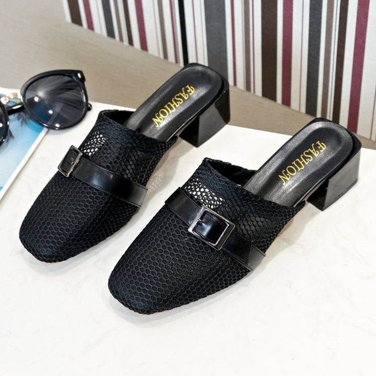 Breathable Thick Heel Low Heel Shoes Sandals for Women