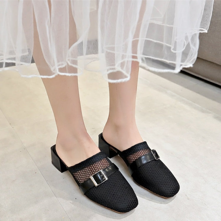 Breathable Thick Heel Low Heel Shoes Sandals for Women